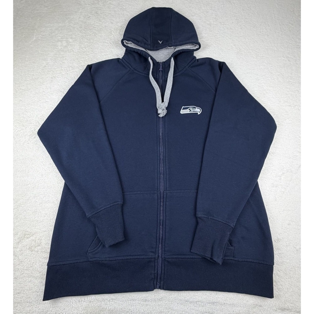 Antigua Seattle Seahawks Victory Full Zip Jacket Blue Women's Size XL‎